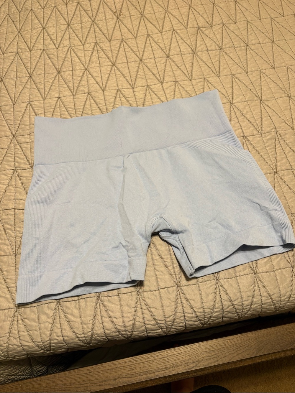 SET Active Women's Light Blue High-Waist Bike Shorts